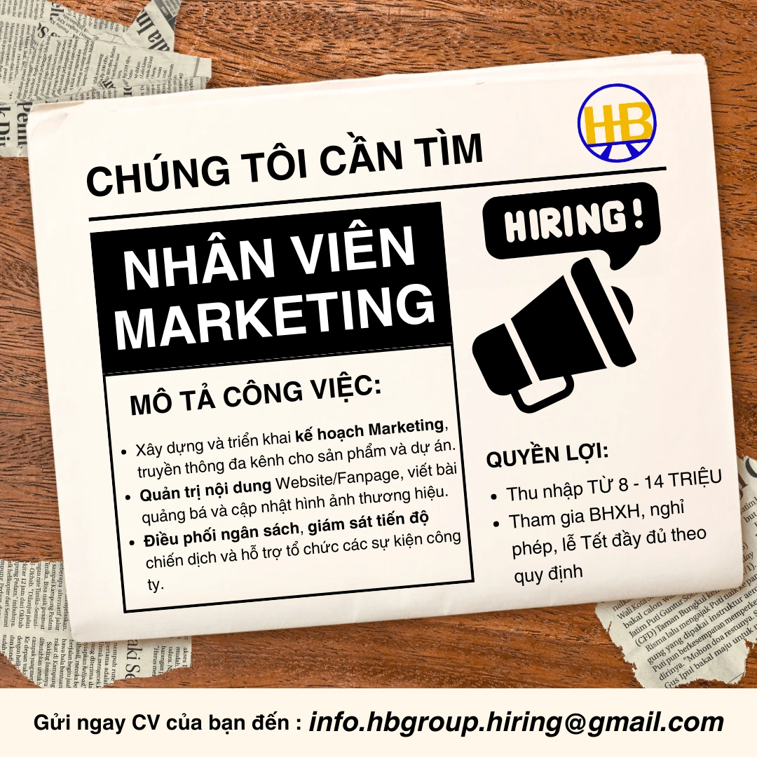 Tuyển dụng vị trí Nhân viên Marketing